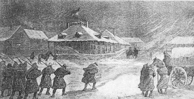 Sketch of General Crook's Headquarters Fort Fetterman 1876