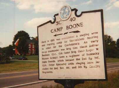 Camp Boone Historical Marker