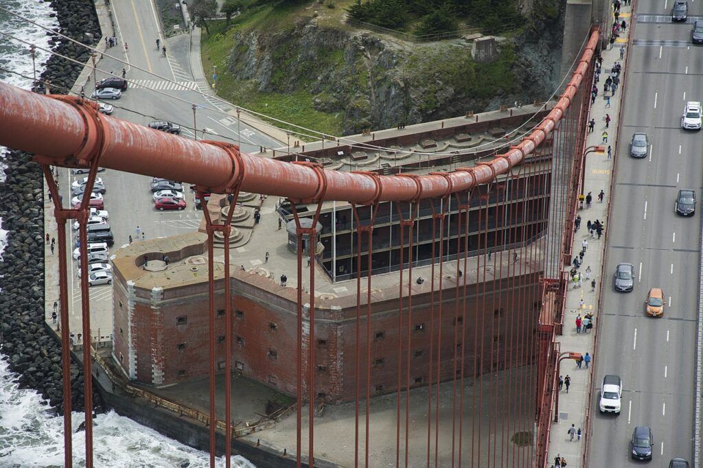 Fort Point viewed under the Golden Gate Bridge