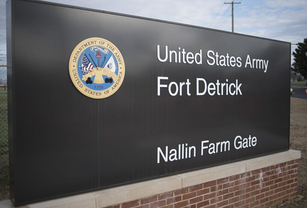 Fort Detrick welcome sign