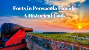 A cannon at Fort Pickens at sunset - Forts in Pensacola Florida