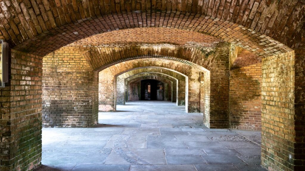 Repeating Brick Arches in a Florida Fort