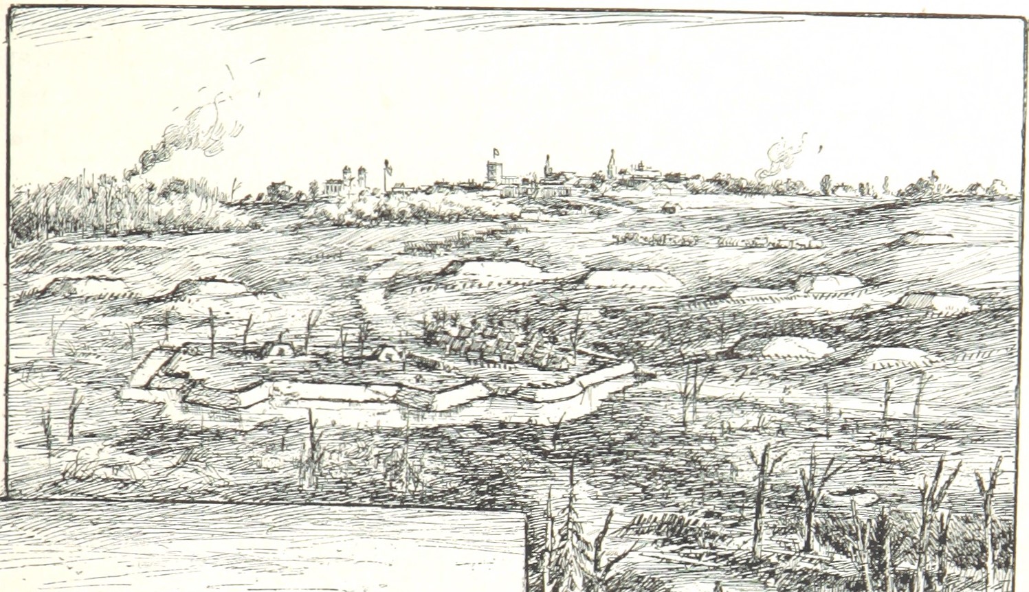 Drawing of Fort Magruder 1862