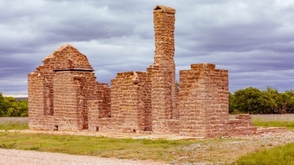 Ruins of Fort Griffin in Texas