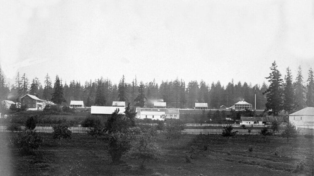 Historic photo of Fort Vancouver 1859