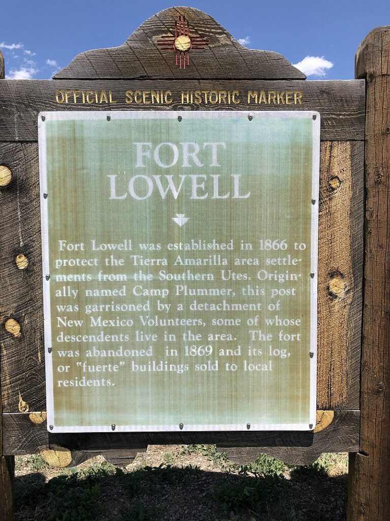 Fort Lowell, New Mexico roadside marker