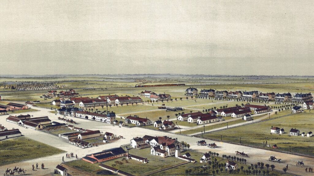 Lithograph of Fort Reno 