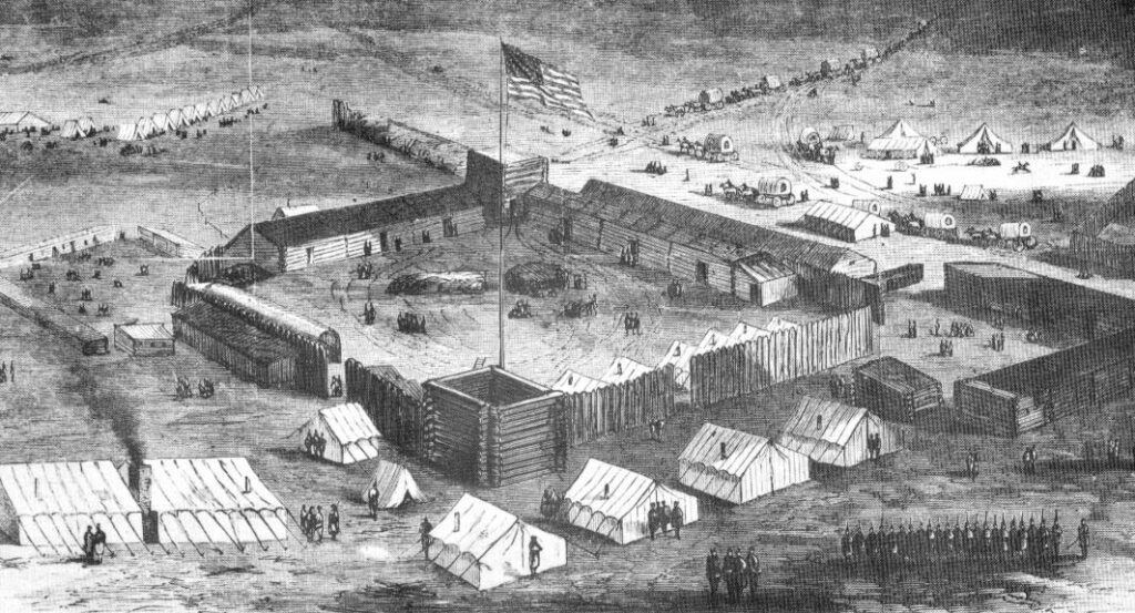 Harper's Weekly Drawing of Fort Supply 1869