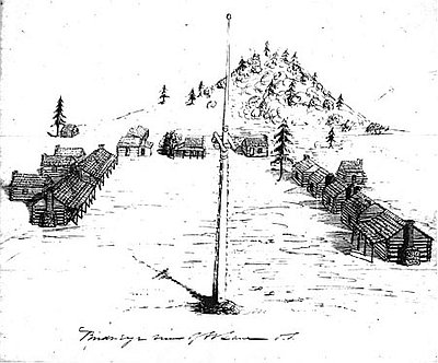 Sketch of Fort Lane during it's construction