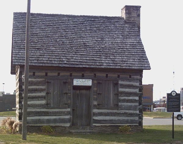 Old Cabin Commemorates Fort Des Moines No. 2