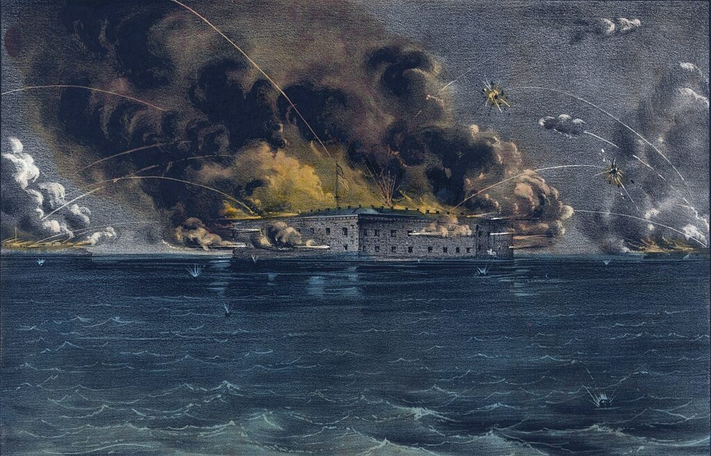 Painting of the Battle of Fort Sumter