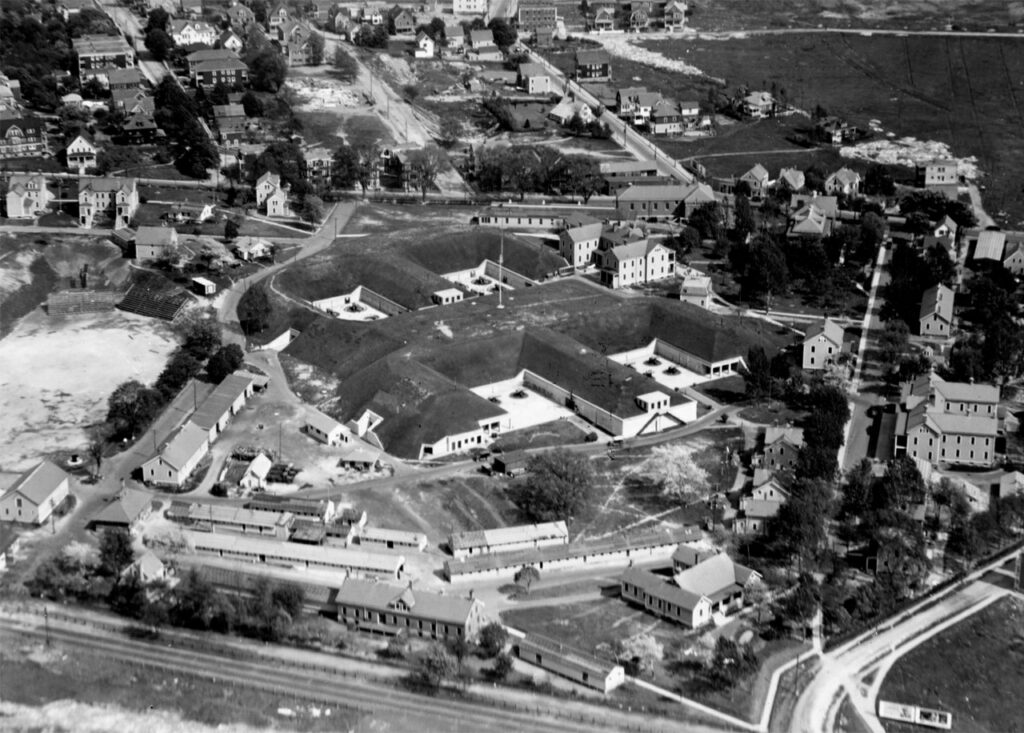 Aerial view of Fort Banks 1940