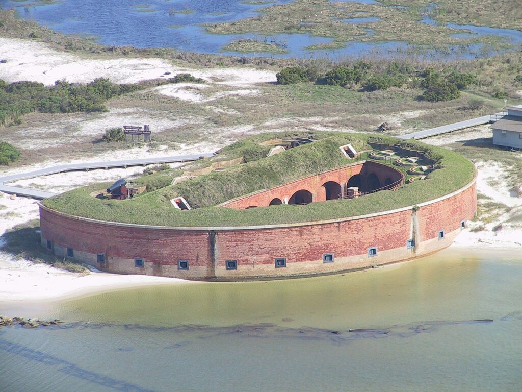 Aerial view of Fort Massachusetts