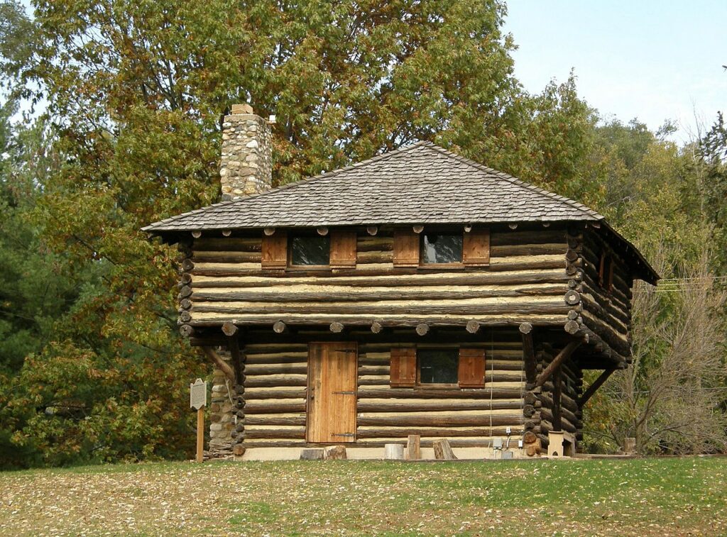 Replica of the Fort Ouiatenon blockhouse