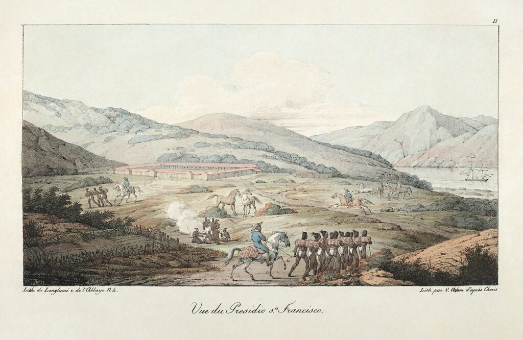 Drawing of the Presidio of San Francisco 1817