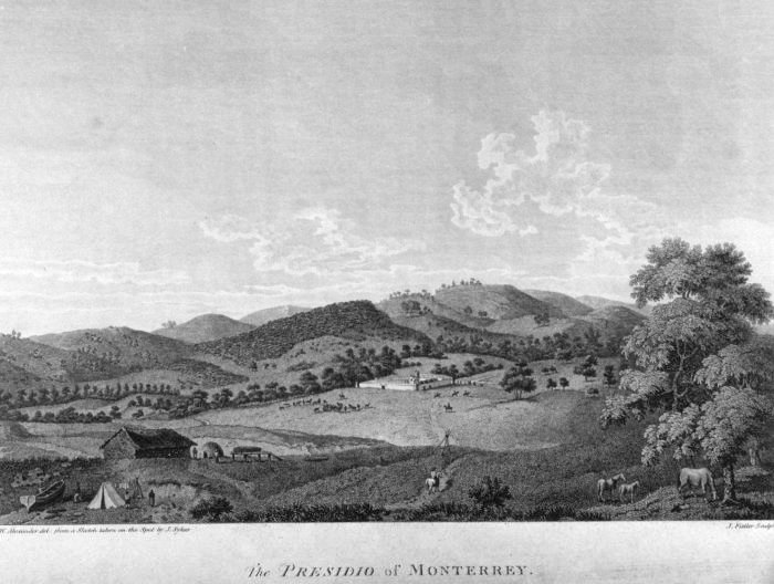 Drawing of the Presidio of Monterrey