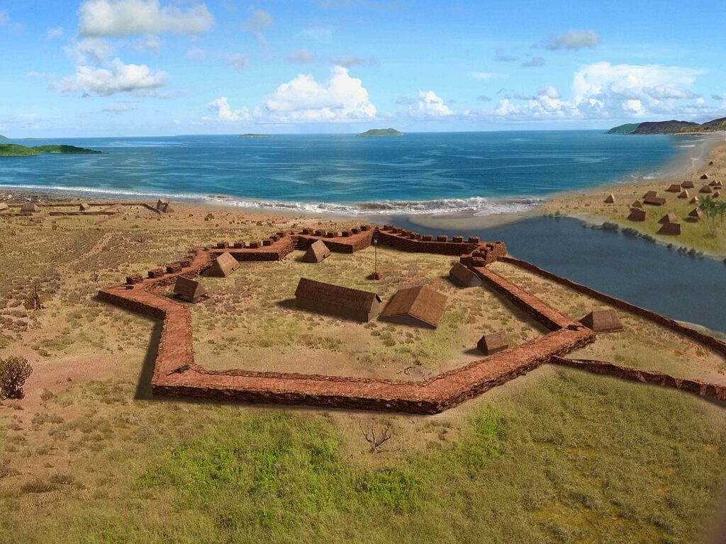 Aerial view of Fort Elizabeth