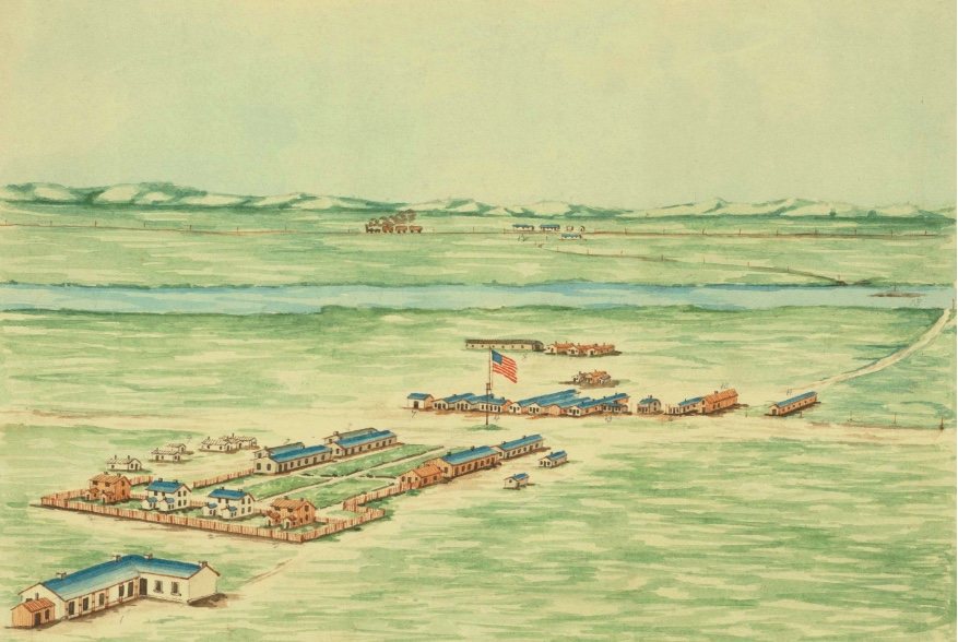 Drawing of Fort Sedgwick by Anton Schonborn 1870