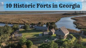 Aerial view of Fort King George - Historic Forts in Georgia