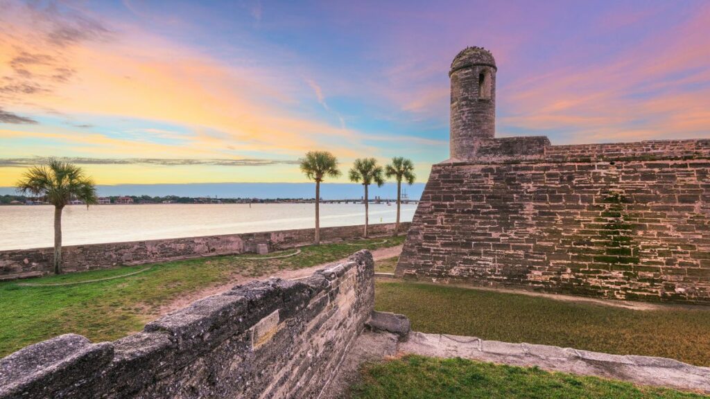 Side view of Castillo de San Marcos National Monument