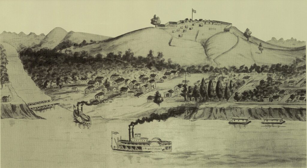 Sketch of  Fort Duffield 1861