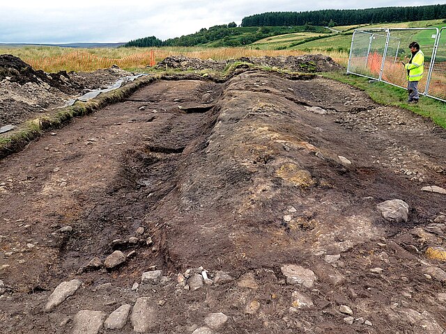 Archaeology excavation of Roman Marching Camp