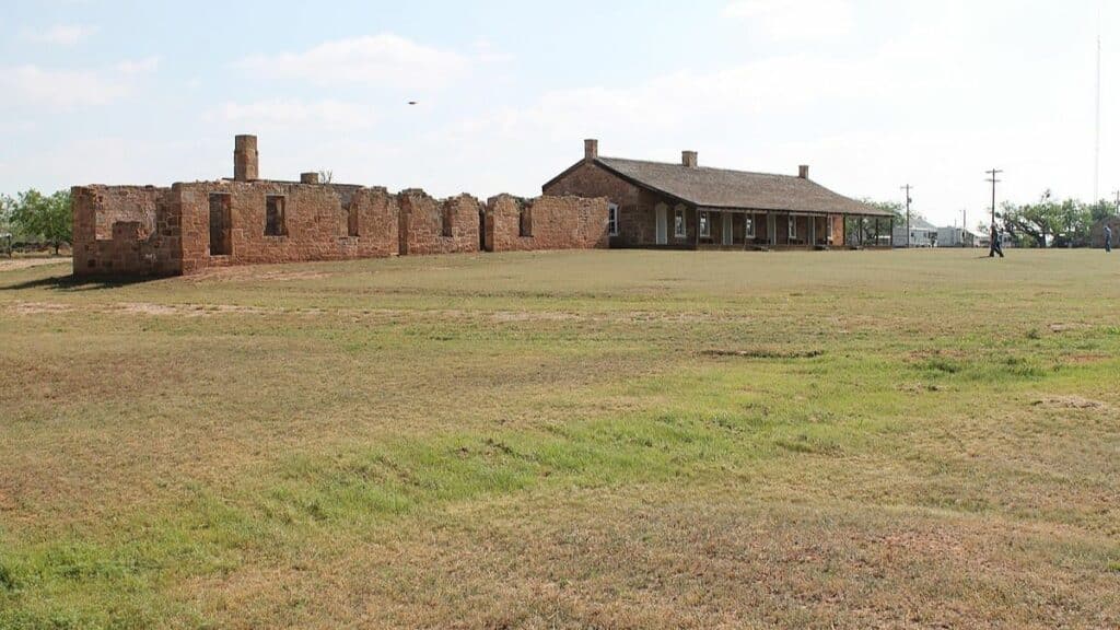 Barracks at Fort Chadbourne in Texas