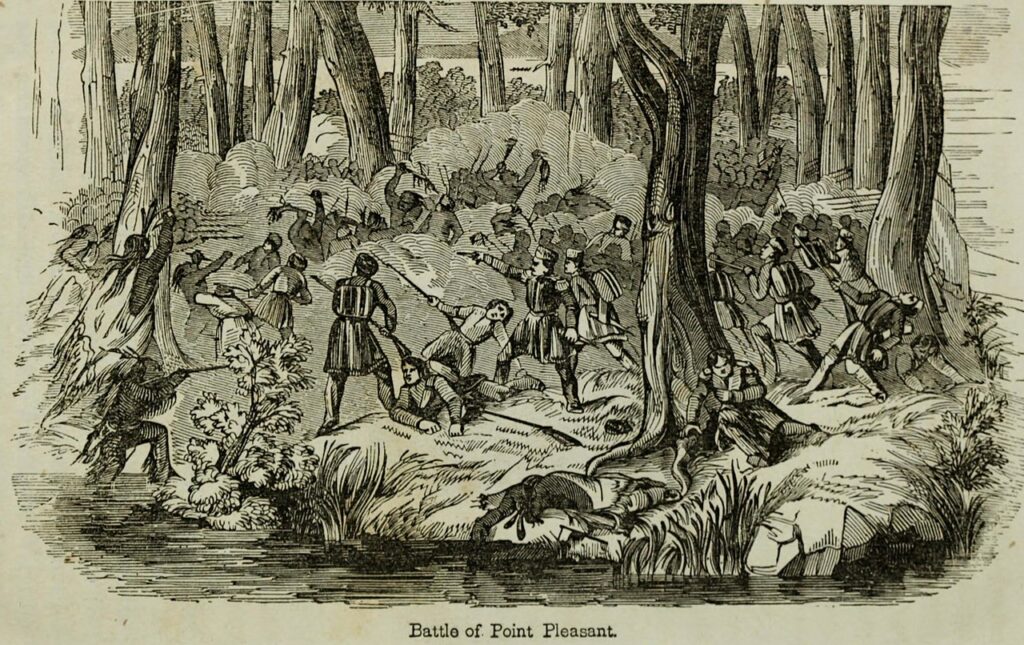 Drawing of the Battle of Pleasant Point