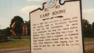 Historical Marker for Camp Boone in Tennessee