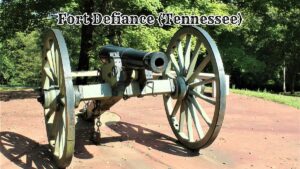 Restored Civil War cannon at Fort Defiance in Tennessee