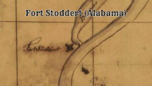 Map of Fort Stoddert in Alabama