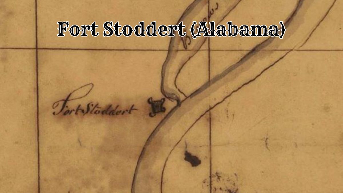 Map of Fort Stoddert in Alabama