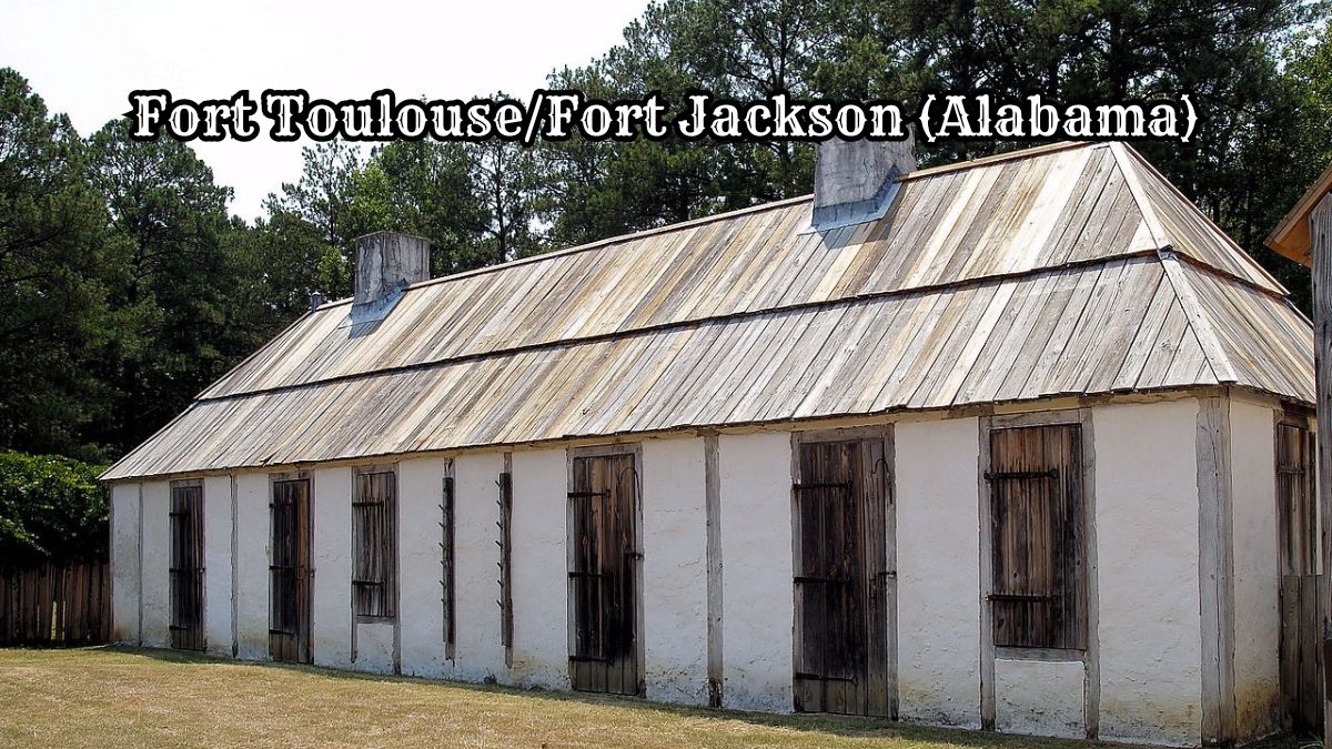 Replica of old building at Fort Toulouse in Alabama