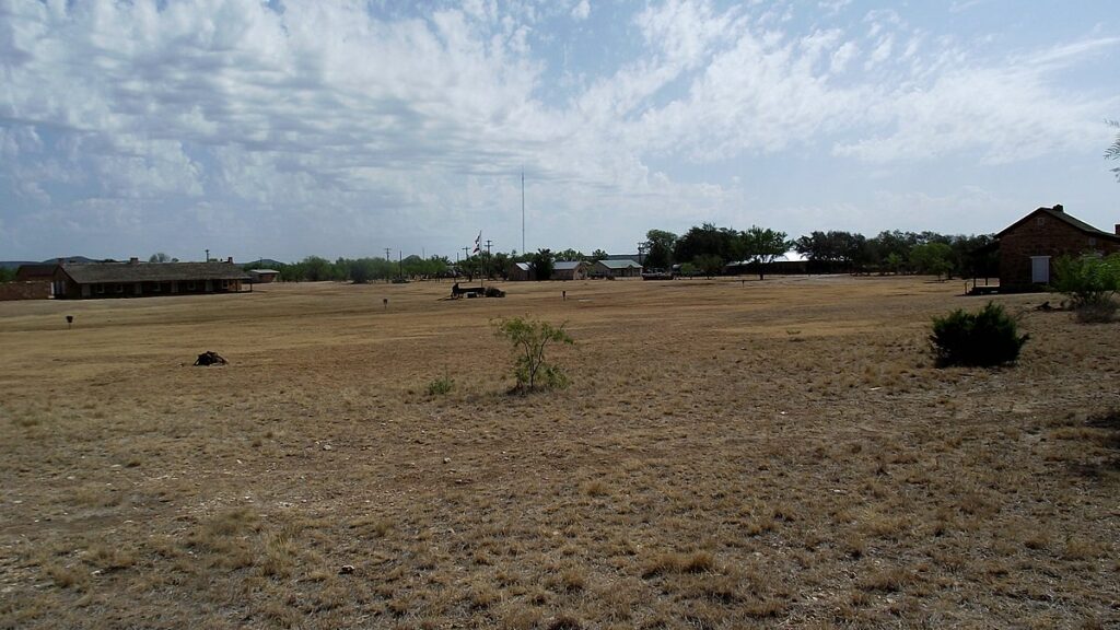 Parade grounds at Fort Chadbourne in Texas