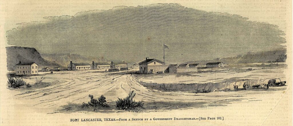 Drawing of Fort Lancaster in Texas 1861