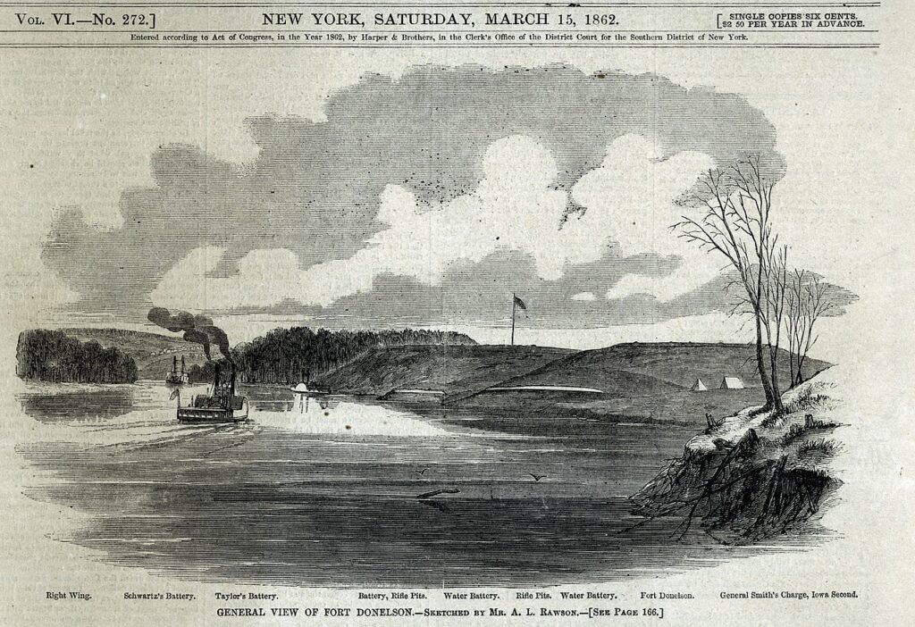 Sketch of Fort Donelson after the capture of the Fort