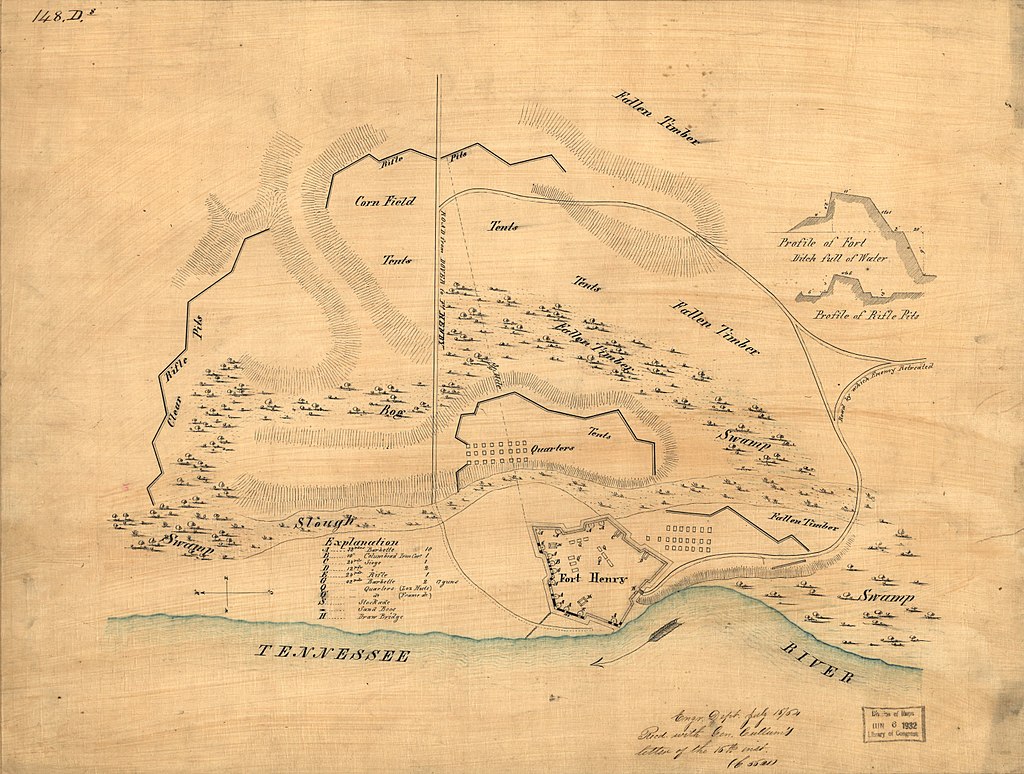 Map of Fort Henry in Tennessee