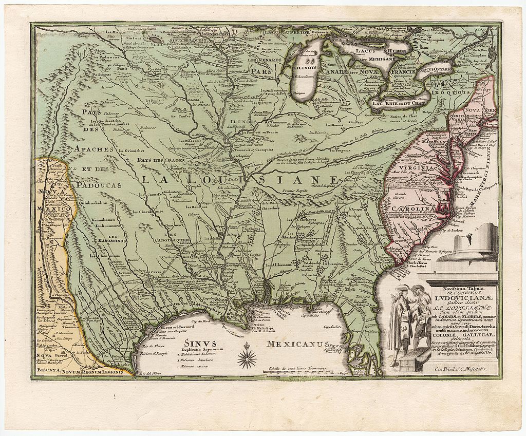 Map of Louisiana 1734