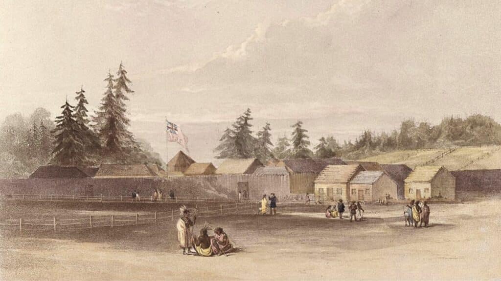 Painting of Fort Vancouver Washington