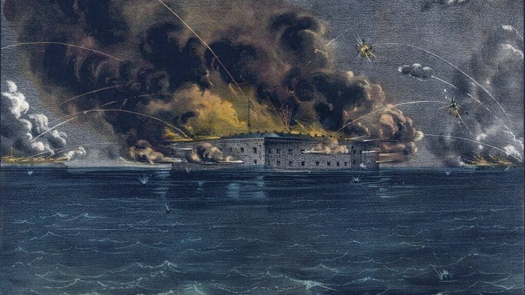 Painting of the Battle of Fort Sumter 1861