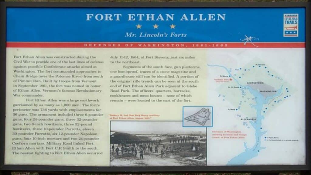 Educational Plaque at Fort Ethan Allen