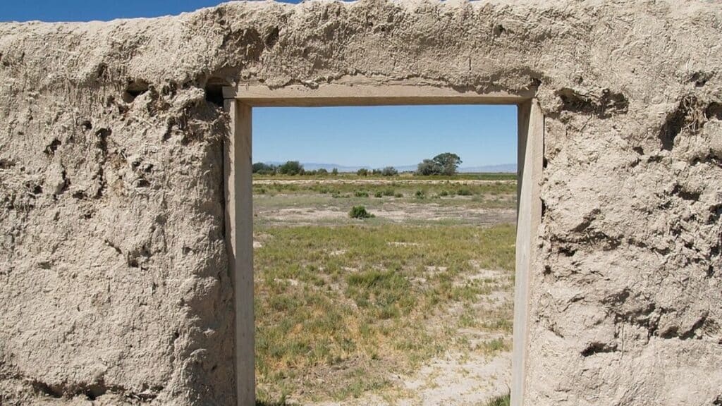 Entrance to Fort Deseret in Utah