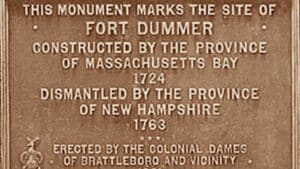 Fort Dummer Plaque