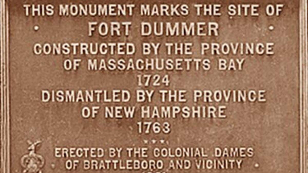 Fort Dummer Plaque