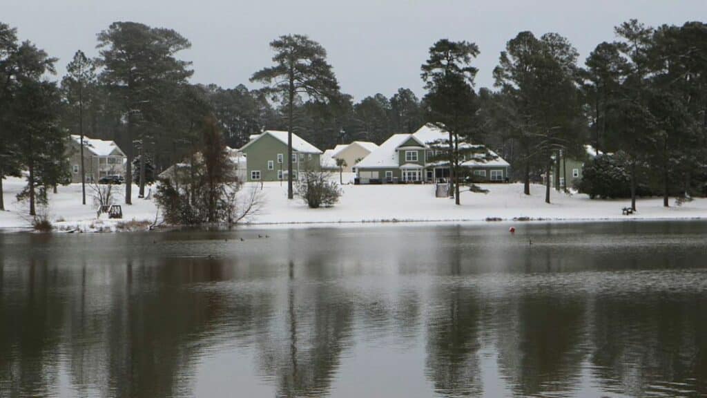 Fort Jackson Quarters in the winter