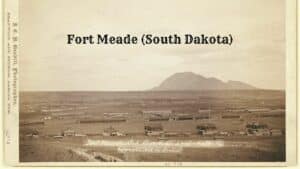 Birds-eye view of Fort Meade, 1888