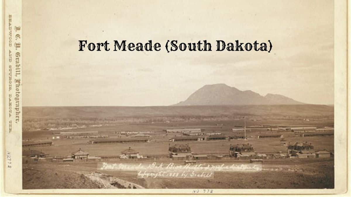 Birds-eye view of Fort Meade, 1888