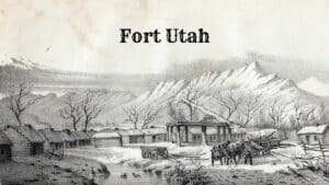 Drawing of Fort Utah 1850