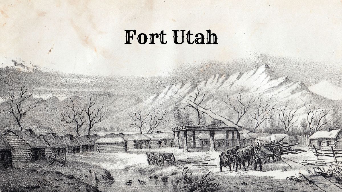 Drawing of Fort Utah 1850