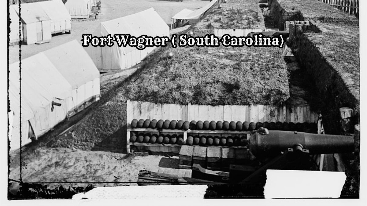 Interior of Fort Wagner in South Carolina 1865